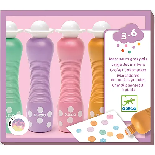 Djeco 4 grosse Stifte mit Schaumstoffspitze
