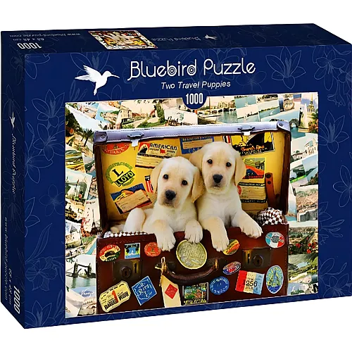 Bluebird Puzzle Two Travel Puppies - 1000 Teile
