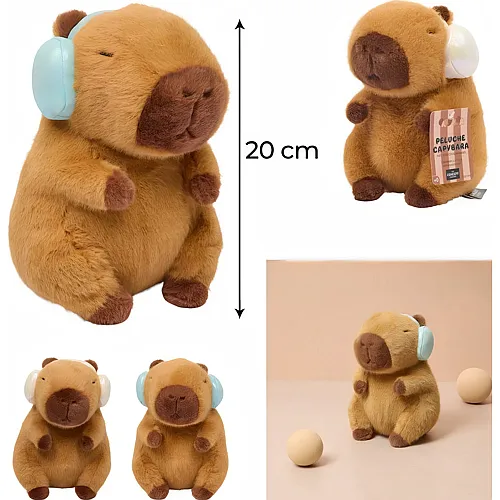 Sombo Capybara Pl�sch H 20cm ass. mit Kopfh�rer