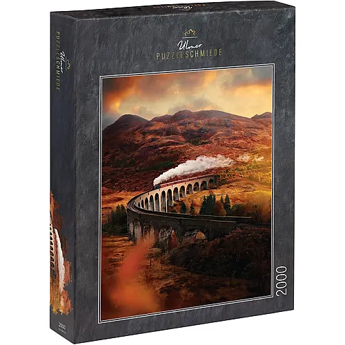 Das Eisenbahn-Viadukt in den schottischen Highlands 2000Teile