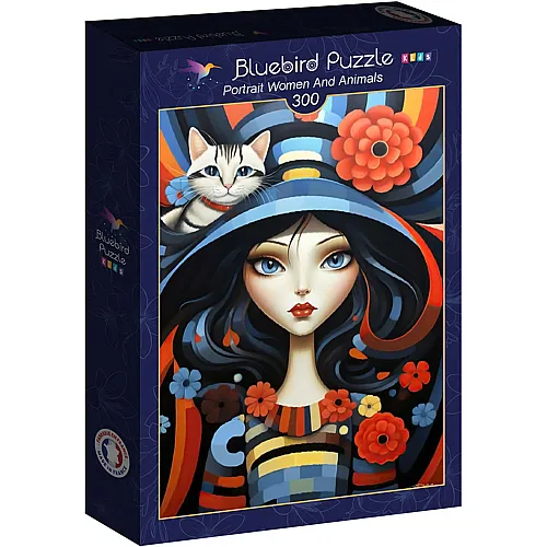 Bluebird Puzzle Kids Portrait Women And Animals - 300 Teile
