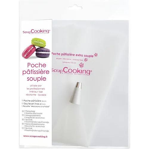 ScrapCooking Spritzbeutel extra weich + 1 T�lle 9mm - 35 cm