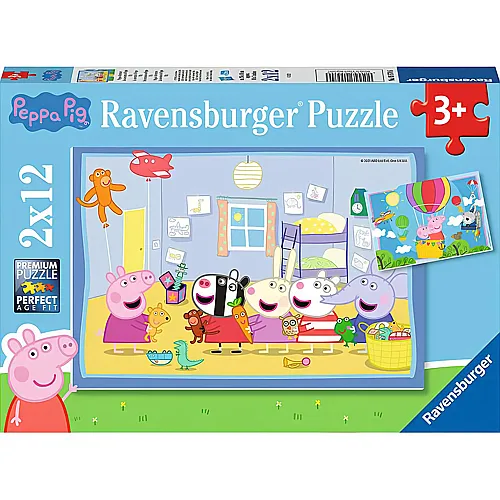 Ravensburger Puzzle Peppa Pig Peppas Abenteuer (2x12)
