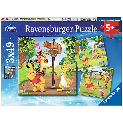 Ravensburger Puzzle Winnie Pooh Tag des Sports (3x49)