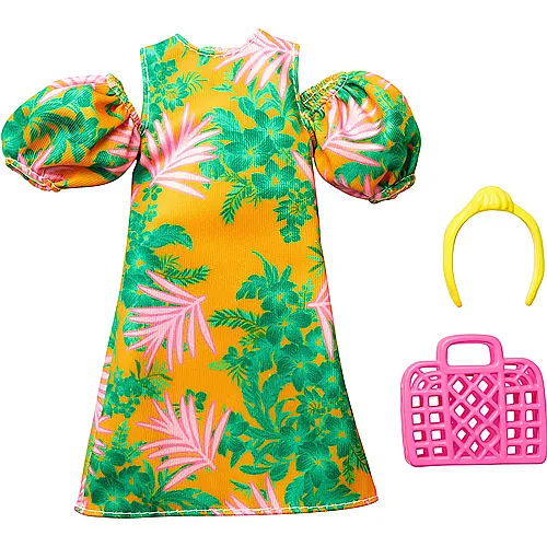 Barbie Fashions Complete Look Orange Tropical Dress