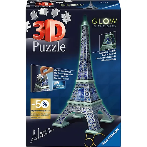 Eiffelturm Glow-in-the-Dark Edition 216Teile