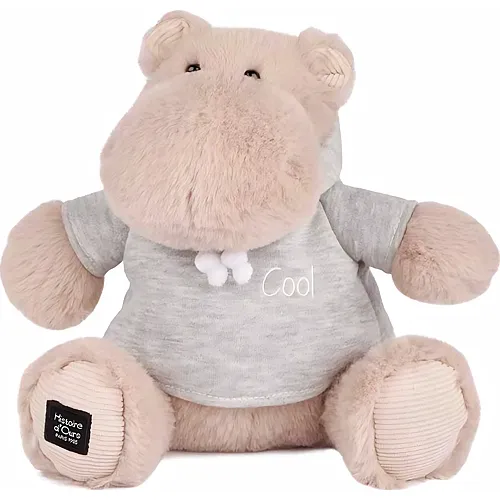 Doudou et Compagnie Hippo mit Sweatshirt Beige - 20 cm