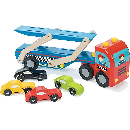 Le Toy Van Rennwagentransporter Set