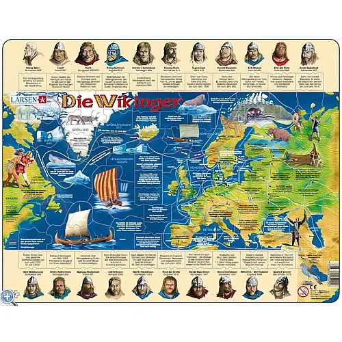 Larsen Puzzle Die Wikinger - 102 Teile