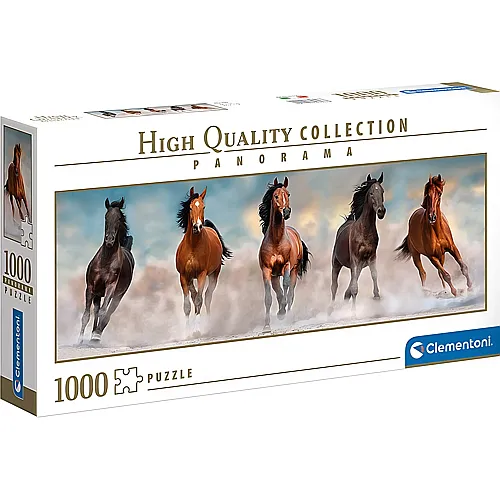 Clementoni Puzzle High Quality Collection Panorama Pferde (1000Teile)