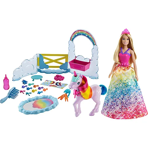 Barbie Dreamtopia Einhorn und Prinzessin Puppe