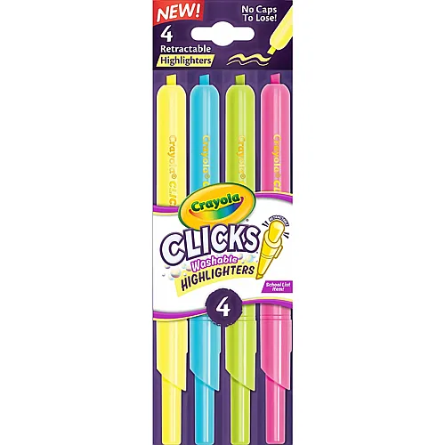Crayola 4 Textmarker Clicks