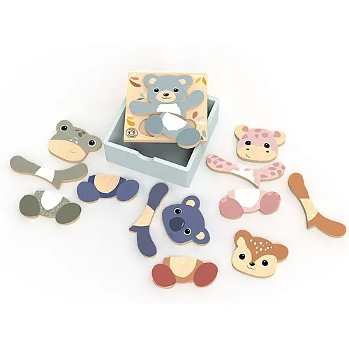 Speedy Monkey Holzpuzzle Mix & Match Tiere