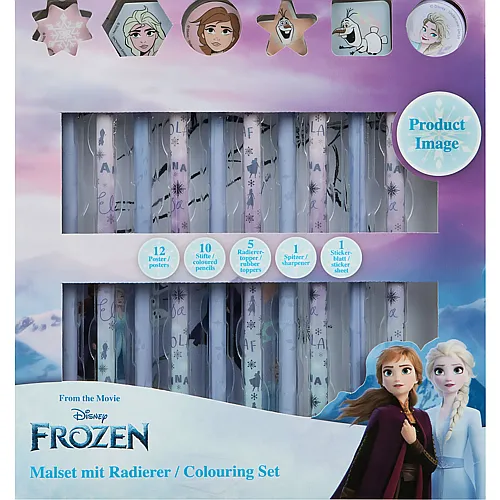 Undercover Disney Frozen Malset mit Radierer - 29 Teile