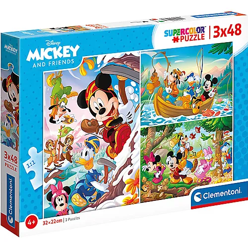 Clementoni Puzzle Supercolor Mickey Mouse & Friends (3x48)