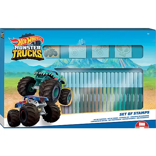 Multiprint Hot Wheels Malset mit Stempeln - 41 Teile