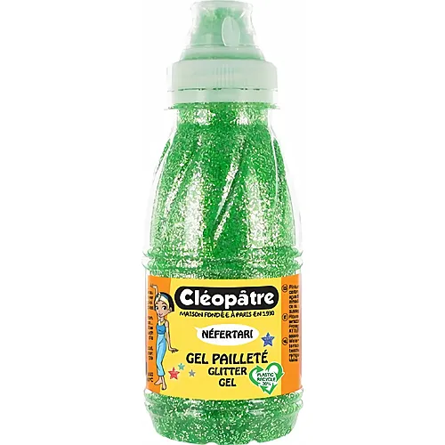 Cleopatre Nefertari Glitter-gel � Farbloses Gel Mit Glitter 250ml Grun