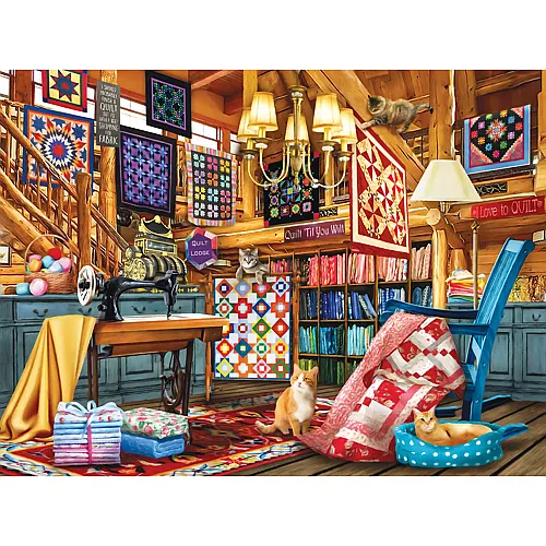 SunsOut Puzzle Tom Wood Quilt Lodge - 1000 Teile