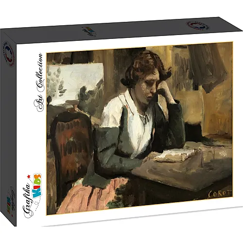 Grafika Puzzle Art Collection Jean-Baptiste-Camille Corot Grafika Kids Young Girl Reading: Young Girl Reading, 1868 - 300 Teile