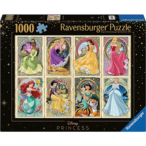 Ravensburger Puzzle Disney Princess Nouveau Art Prinzessinnen - 1000 Teile