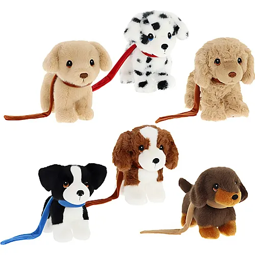 Hund an der Leine 14cm