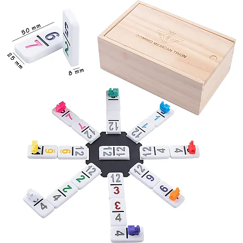 Mexikanisches Domino Zug - Zahlen-Version