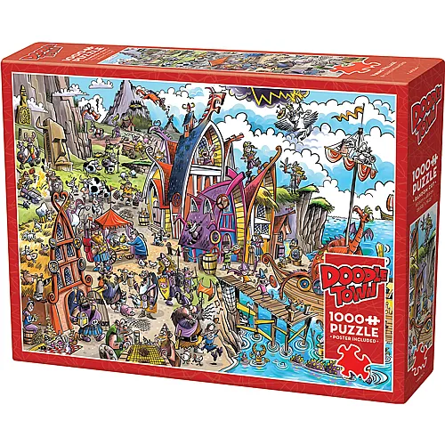 DoodleTown: Viking Village 1000Teile