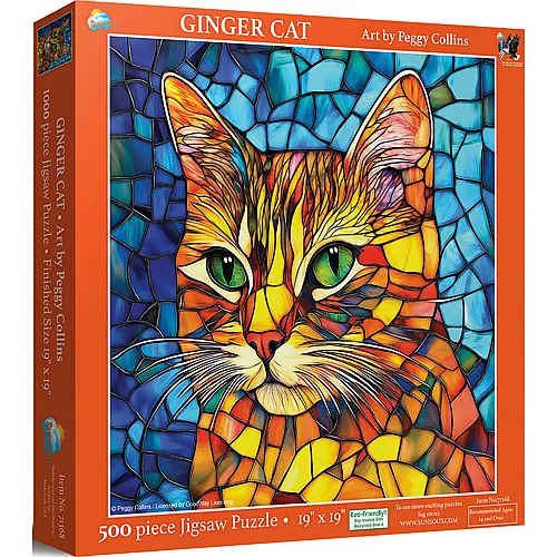 SunsOut Puzzle Peggy Collins Rote Katze - 500 Teile