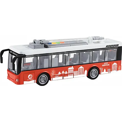 Mondo Bus 29cm mit Licht und Sound, R�ckzugfunktion