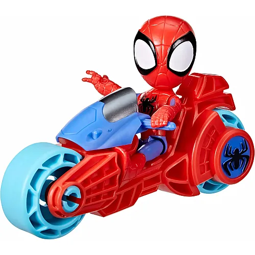 Hasbro Spiderman Spidey Figur mit Motorrad