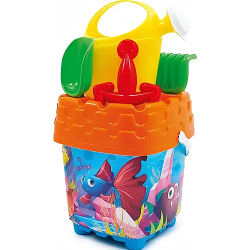 Sombo Aquarium Sandeimer-Set 18cm Eimer, Schaufel und Rechen,