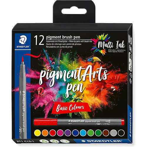 Staedtler Pigment Brush Pen 12er Schachtel