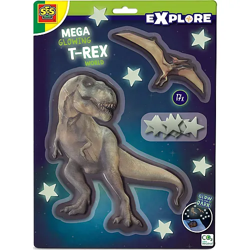 Mega leuchtende T-Rex World Wandaufkleber