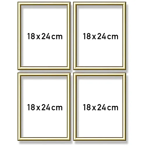 Schipper Malen nach Zahlen Alurahmen Quattro Gold (4x18x24cm)