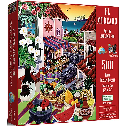 SunsOut Puzzle Raul del Rio El Mercado - 500 Teile