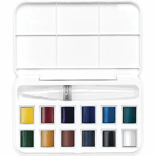 Winsor & Newton W&n Cotman Watercolour Water Brush Taschenset 12 X 1/2 N�pfe