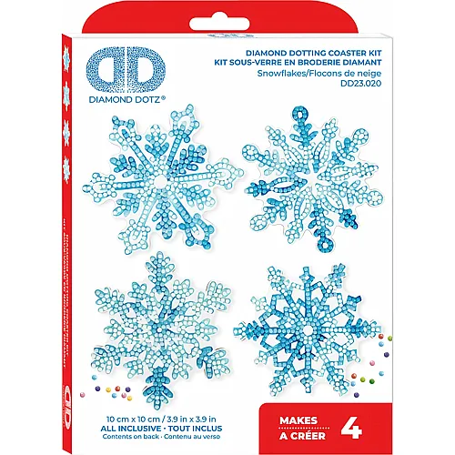 Diamond Dotz Diamond Painting Untersetzer Schneeflocken