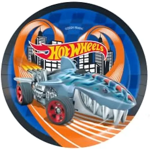 BeenSmile Hot Wheels Einwegteller - 8 Teile