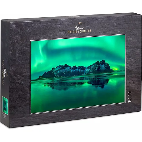 Polarlichter �ber Gebirge und Eismeer, Nord-Norwegen - 1000 Teile