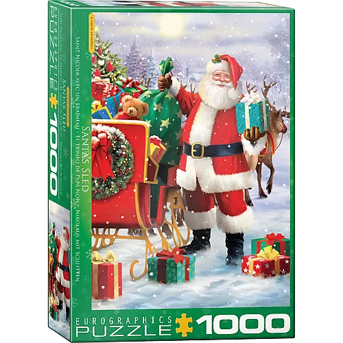 Eurographics Puzzle Nikolaus mit Schlitten (1000Teile)