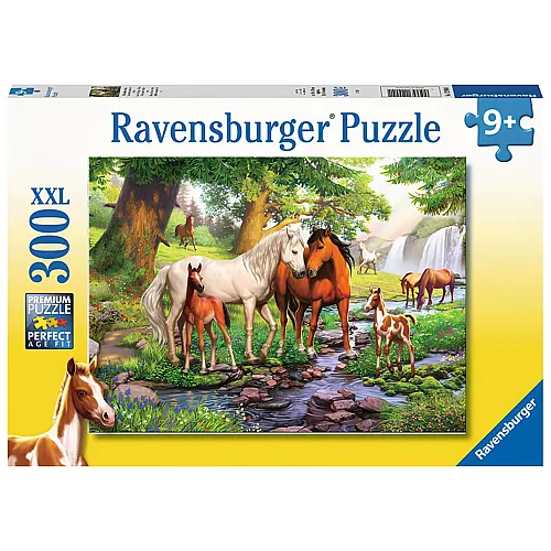 Ravensburger Puzzle Wildpferde am Fluss (300XXL)