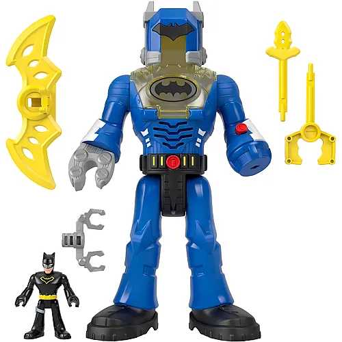 Fisher-Price IMAGINEXT DC Super Friends - Batman im Exo-Anzug (30 cm) mit Power Pad f�r Lichter und Actionger�usche, schiesst Projektile ab, f�r Kinder von 3 bis 8 Jahren, HGX98