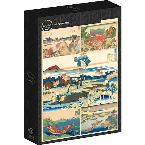 Grafika Puzzle Art Collection Die Holzschnitte von Hokusai (1000Teile)