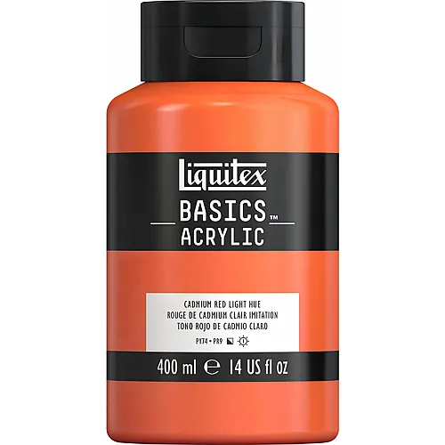 Liquitex Lqx Basics Acrylfarbe 400ml Flasche Kadmiumrot Hell Farbton