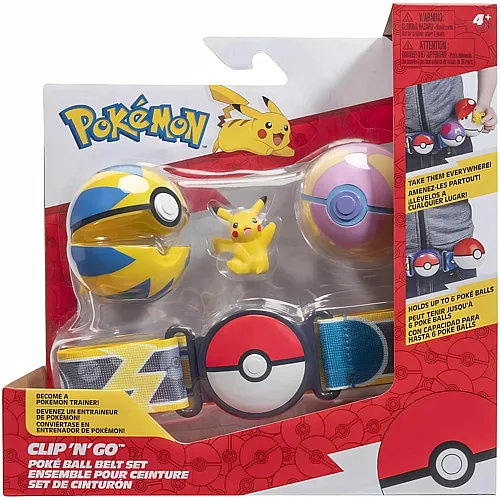 Jazwares Pok�mon Clip N Go mit G�rtel-Spielset Pikachu