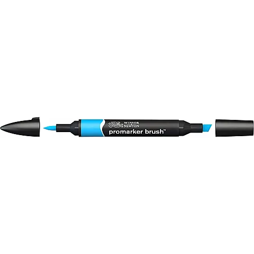 Winsor & Newton Promarker Brush mit 2 Spitzen Cyan
