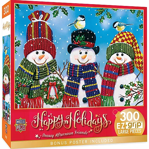 Master Pieces Puzzle Happy Holidays Verschneite Nachmittagsfreunde - 300 Teile