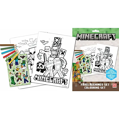 Sombo Minecraft Malset mit Bl�tter, Stifte, Sticker