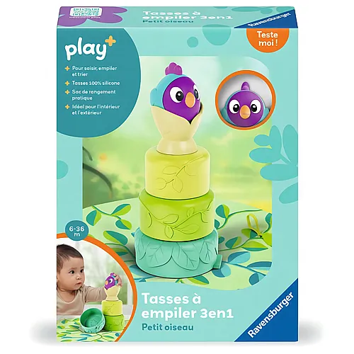 Ravensburger play+ Tasses � empiler: petit oiseau - Fran�ais