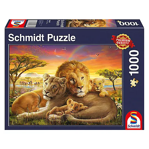 Schmidt Puzzle Kuschelnde Lwenfamilie (1000Teile)